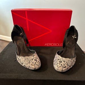 AEROSOLES ANKLE SINGLE-STRAP HEELS -